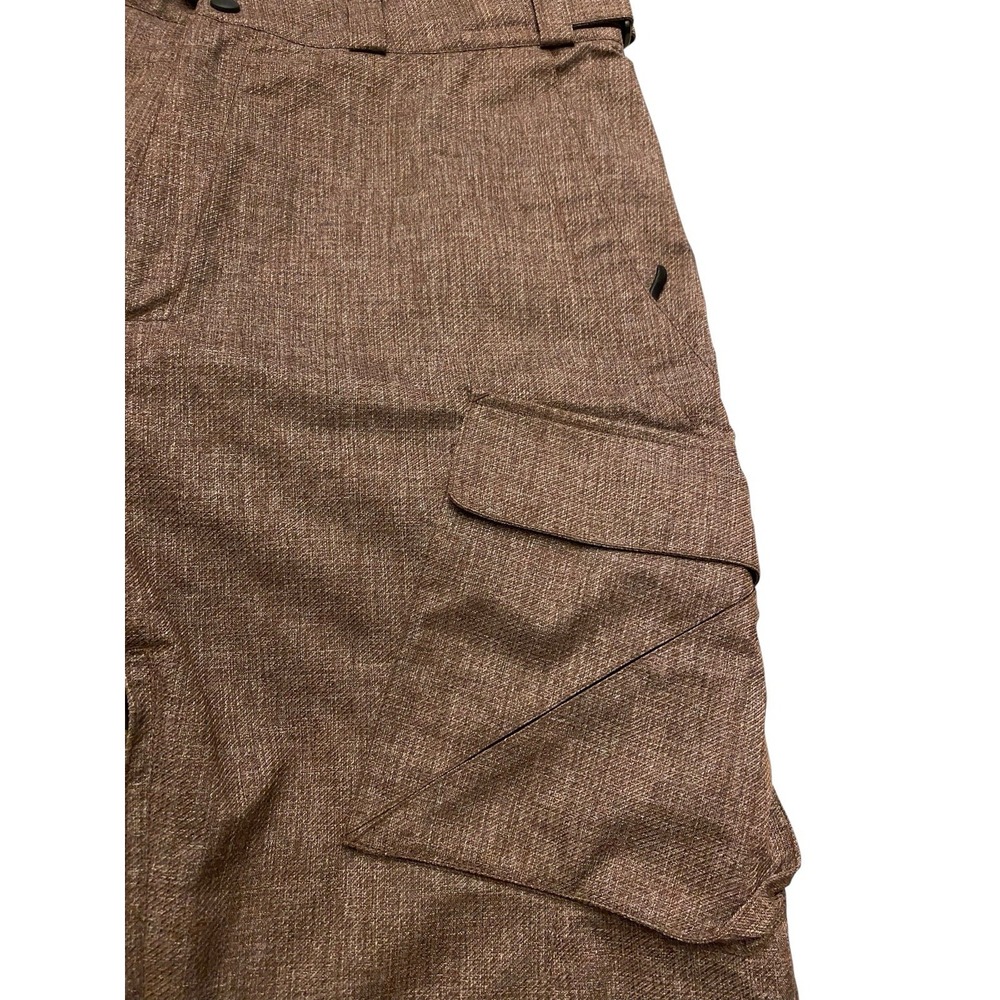 Obermeyer Revert Snowboard Pants Mens M Brown Melange Cargo Ski Insulated Vent - Picture 9 of 13